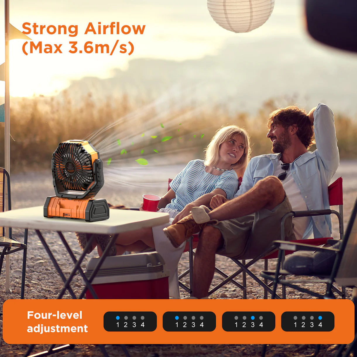 AirHaven Portable Fan with LED Light and Remote Control