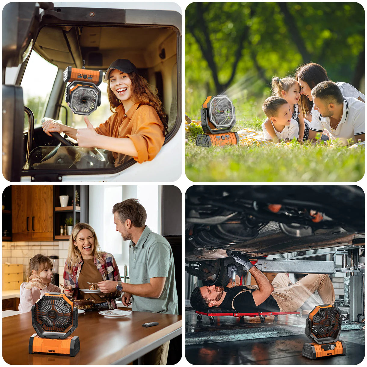 AirHaven Portable Fan with LED Light and Remote Control